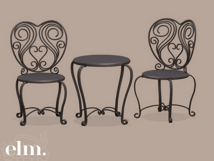 Second Life Marketplace Elm. Mina Playhouse Cafe Table & Chair